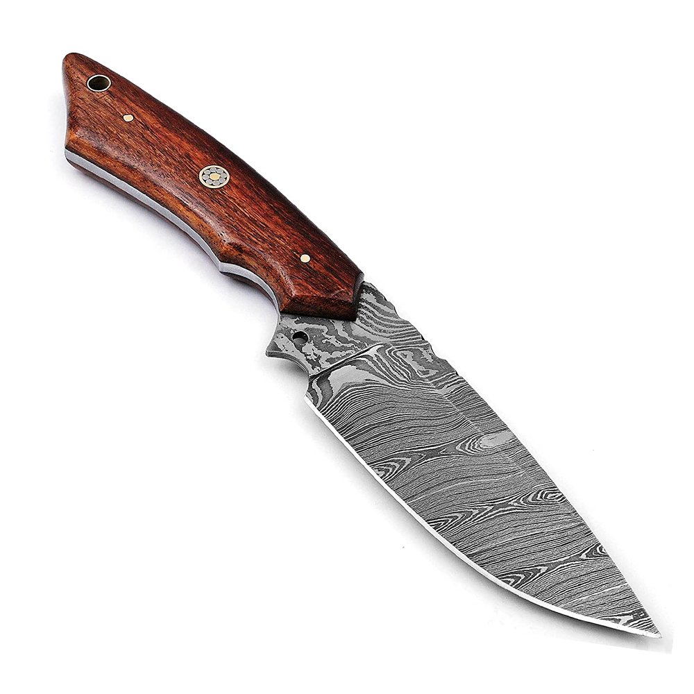 Hunting Knife: Roddy Damascus Steel Bushcraft Knife - Fivtan - Let's ...