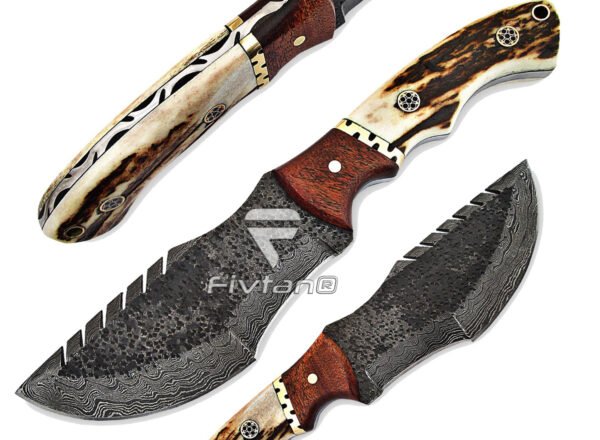 Waltz Tracker Knife with Stag Horn Handle Survival Knife