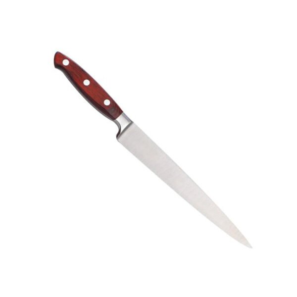 Fillet knife with wood handle