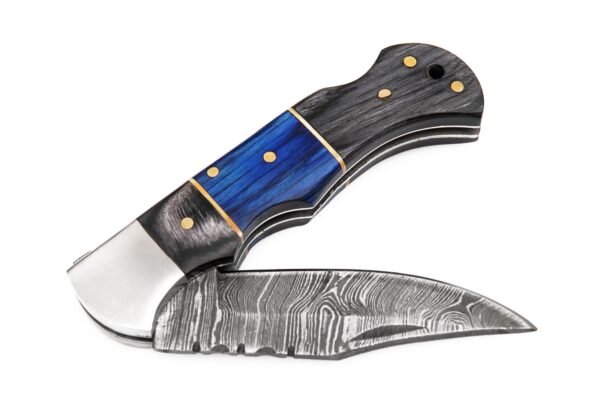 Folding Pocket Knife with Black Handle and Tactical Use